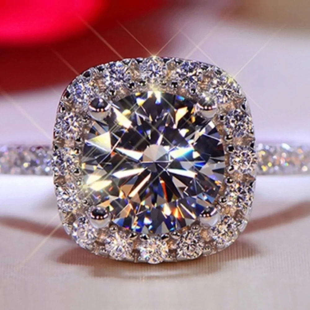 New Mojssanite Diamond 14k White Gold 1 CT Round Cut Ring